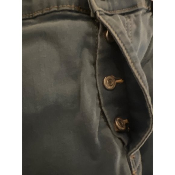 BoohooMAN Mens Jeans Size 40 Skinny Raw Hem Distressed Button Fly Blue Mzz33842 - Picture 9 of 13